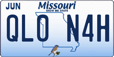 MO license plate QL0N4H