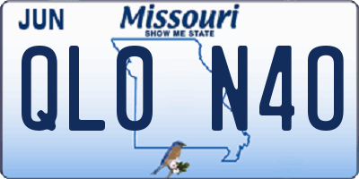 MO license plate QL0N4O