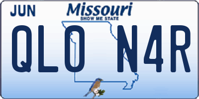 MO license plate QL0N4R