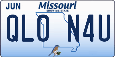 MO license plate QL0N4U