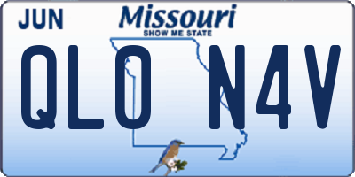 MO license plate QL0N4V