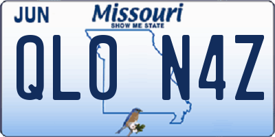 MO license plate QL0N4Z