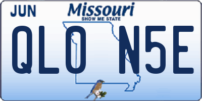 MO license plate QL0N5E