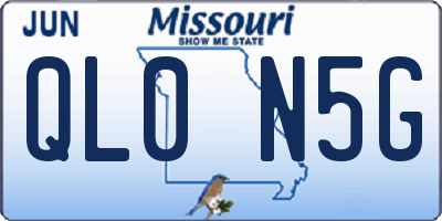 MO license plate QL0N5G