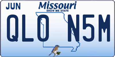 MO license plate QL0N5M