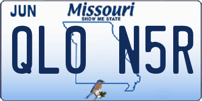 MO license plate QL0N5R