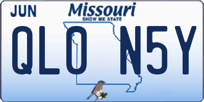 MO license plate QL0N5Y