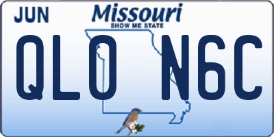 MO license plate QL0N6C