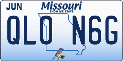 MO license plate QL0N6G