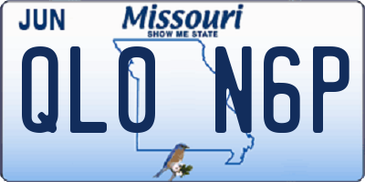 MO license plate QL0N6P
