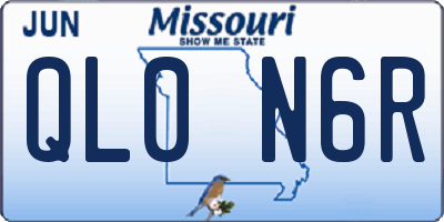 MO license plate QL0N6R