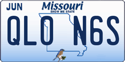 MO license plate QL0N6S