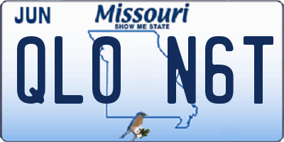 MO license plate QL0N6T