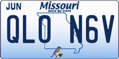 MO license plate QL0N6V