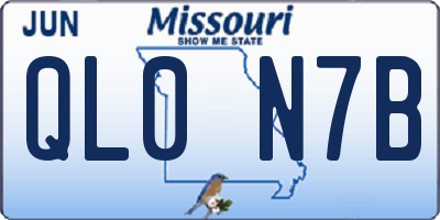 MO license plate QL0N7B