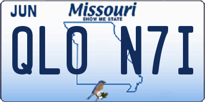 MO license plate QL0N7I