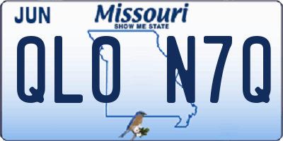 MO license plate QL0N7Q