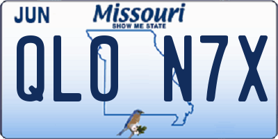 MO license plate QL0N7X