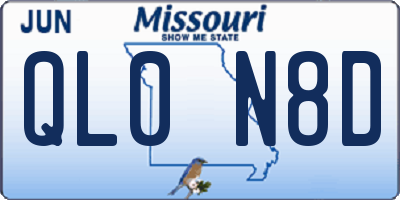 MO license plate QL0N8D