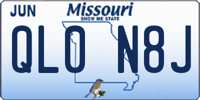 MO license plate QL0N8J
