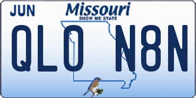MO license plate QL0N8N