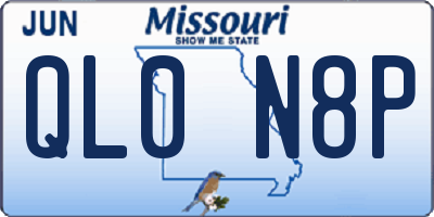 MO license plate QL0N8P