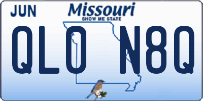 MO license plate QL0N8Q