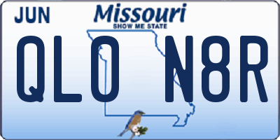 MO license plate QL0N8R