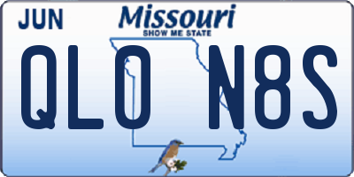MO license plate QL0N8S