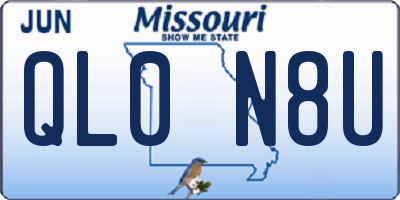 MO license plate QL0N8U