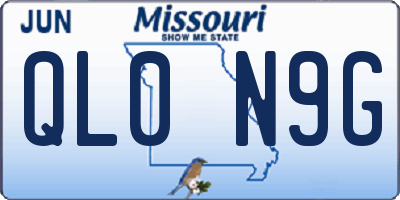 MO license plate QL0N9G