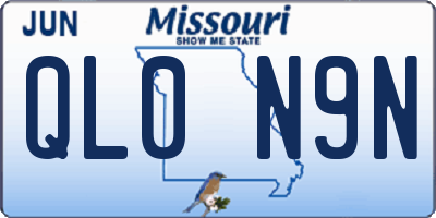 MO license plate QL0N9N