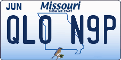 MO license plate QL0N9P