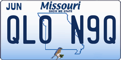 MO license plate QL0N9Q