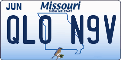 MO license plate QL0N9V