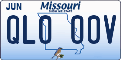 MO license plate QL0O0V