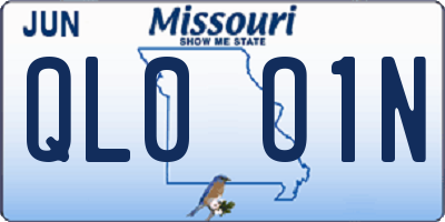 MO license plate QL0O1N