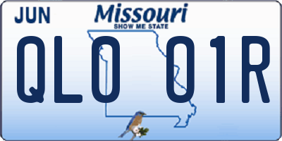 MO license plate QL0O1R