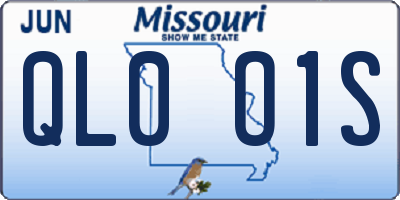 MO license plate QL0O1S