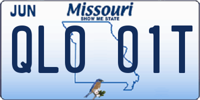 MO license plate QL0O1T
