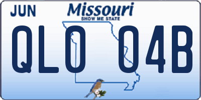 MO license plate QL0O4B
