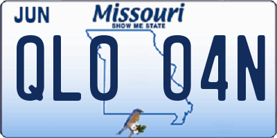 MO license plate QL0O4N