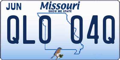 MO license plate QL0O4Q