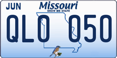 MO license plate QL0O5O