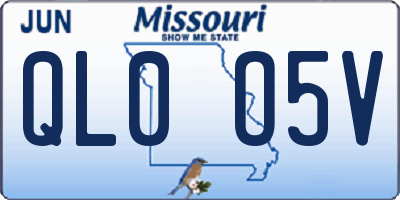 MO license plate QL0O5V