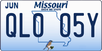 MO license plate QL0O5Y