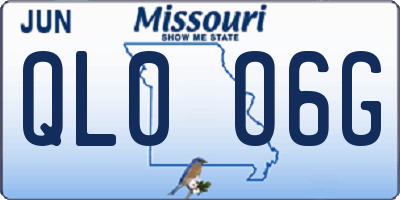 MO license plate QL0O6G