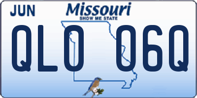 MO license plate QL0O6Q