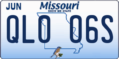 MO license plate QL0O6S