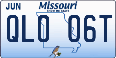 MO license plate QL0O6T